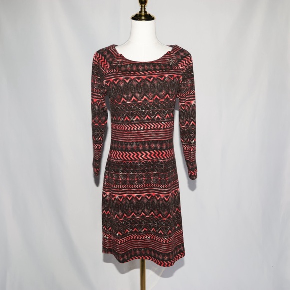 24seven Multicolor Long Sleeve Midi Dress for Women Size Small - Picture 2 of 12